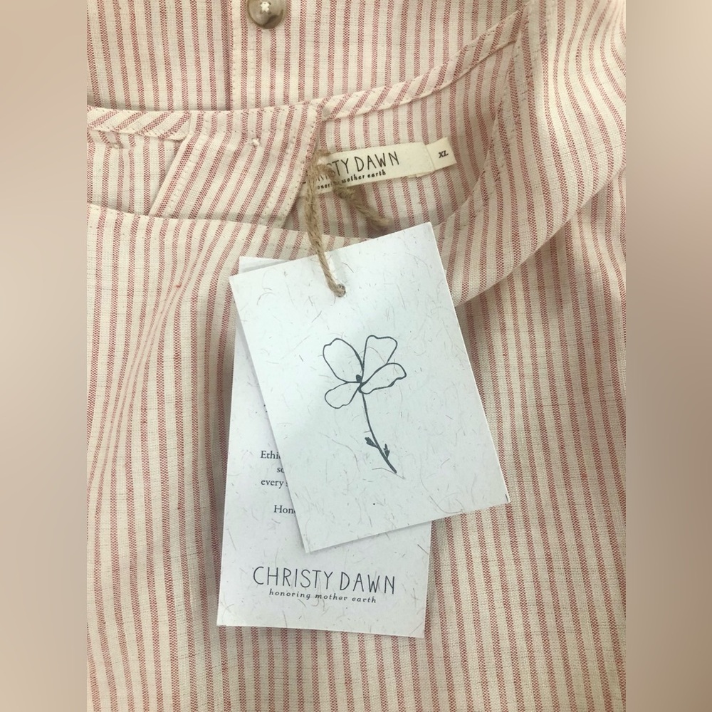 NWT Christy Dawn The Jane Dress In Pink Harvest Stripe Size XL - Picture 14 of 16